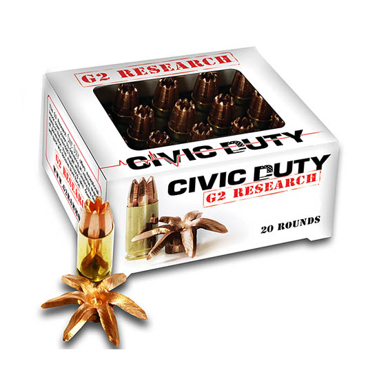 G2R CIVIC DUTY 45ACP 169GR 20/25 - Ammunition